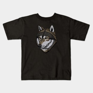 Wolf Face Portrait Kids T-Shirt